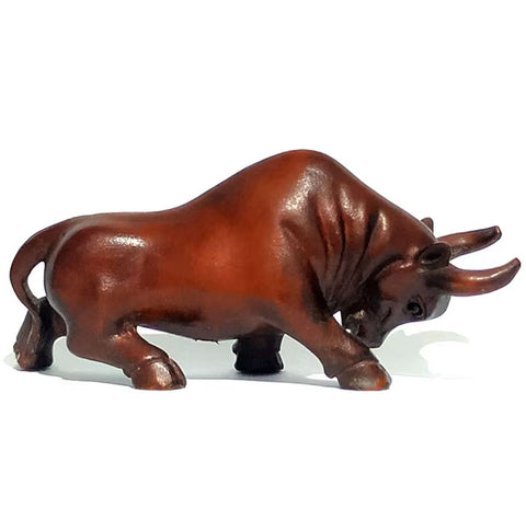Statuetta toro in legno 5 cm