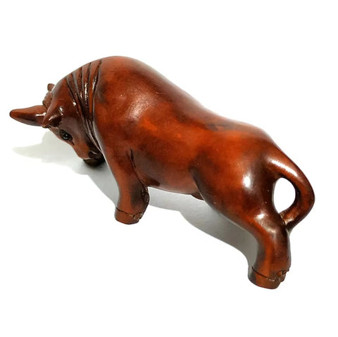 Statuetta toro in legno 5 cm