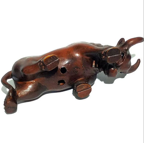 Statuetta toro in legno 5 cm