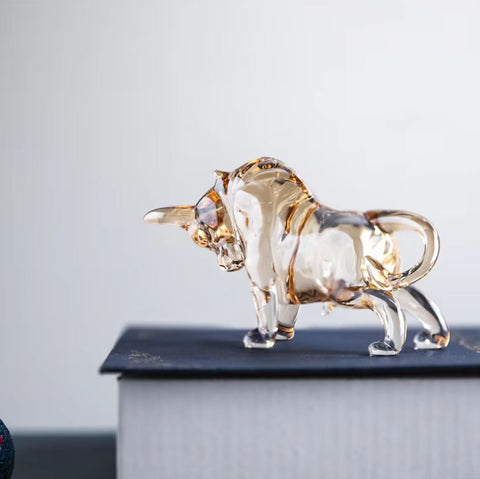 Statua di toro in vetro 7 cm