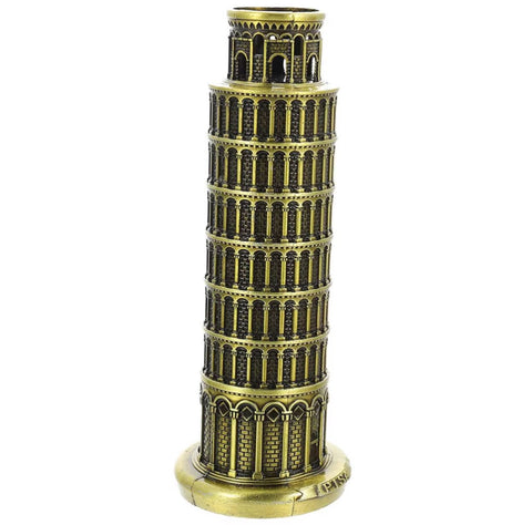 Statua Torre di Pisa in metallo 16 cm