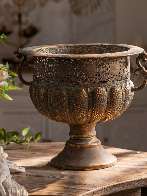 Vaso antico in ferro 36 cm