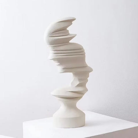 Statua moderna con volto bianco da 25 cm