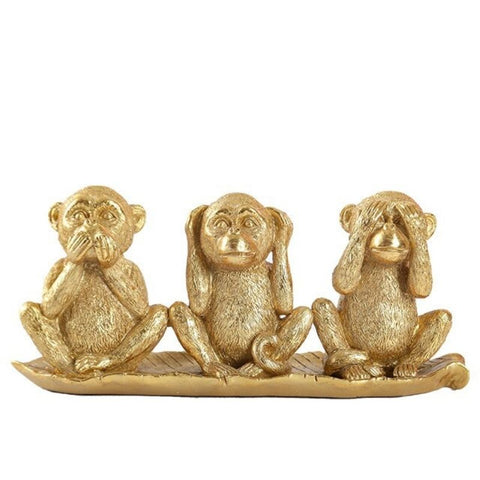 Statua del gorilla<br> Le 3 Scimmie della Saggezza Deco 14 cm