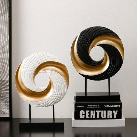 Scultura moderna nera<br> Disegno dell'anello
