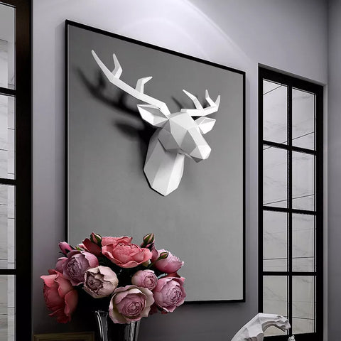 Scultura da parete cervo<br> Decorazione murale origami