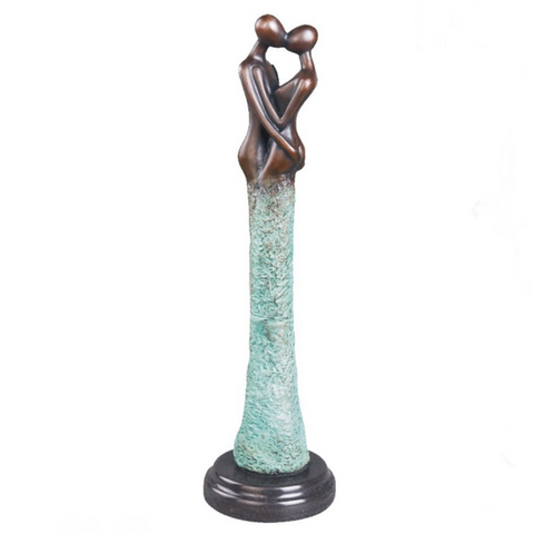 Scultura in bronzo<br> Statuetta di coppia 42 cm