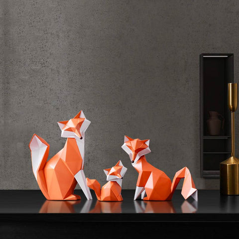 Statua di origami<br> Volpe bianca volpe
