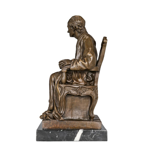 Scultura in bronzo<br> Voltaire 35 cm