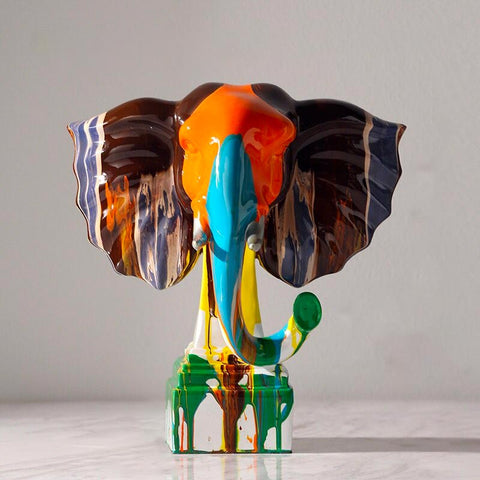 Statua dell'elefante<br> Multicolore