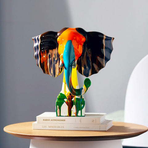 Statua dell'elefante<br> Multicolore