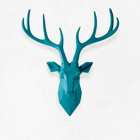 Scultura da parete cervo<br> Decorazione murale dorata