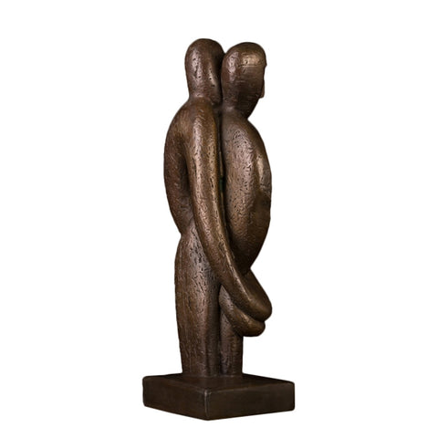 Scultura in bronzo di coppia