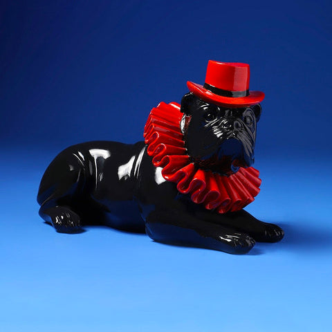 Statua del bulldog<br> Bulldog inglese in resina 17 cm