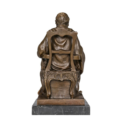 Scultura in bronzo<br> Voltaire 35 cm