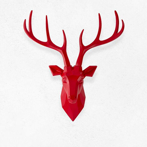 Scultura da parete cervo<br> Decorazione murale dorata