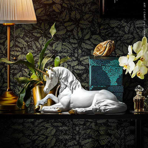 Statua del cavallo<br> Bianco