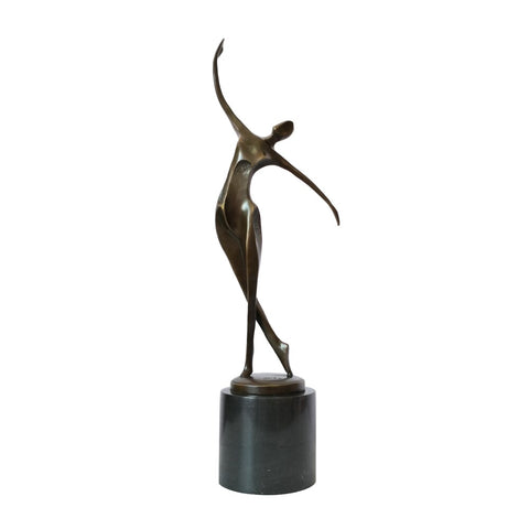 Scultura in bronzo<br> Statua in bronzo Donna in piedi 53 cm