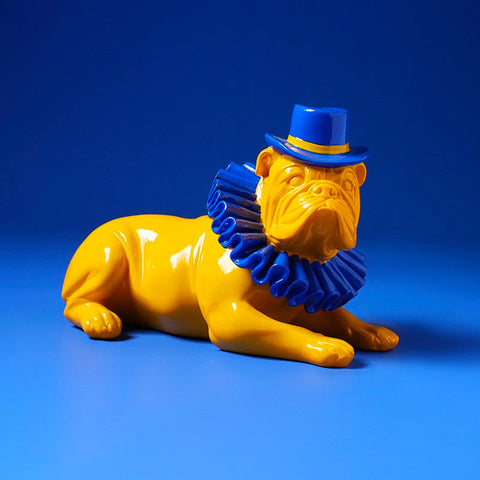 Statua del bulldog<br> Bulldog inglese in resina 17 cm