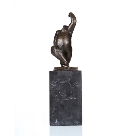 Scultura in bronzo<br> Statua in bronzo Donna rotonda 28 cm