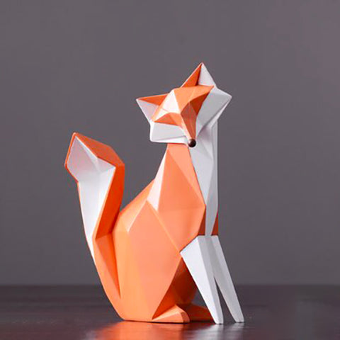 Statua di origami<br> Volpe bianca volpe