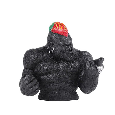 Statua di gorilla in resina<br> Nero