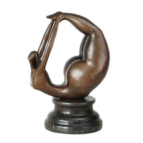 Scultura in bronzo<br> Statua in bronzo Donna sdraiata 20 cm