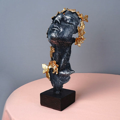 Statua di donna<br> Scultura Volto di donna 31 cm