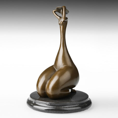 statue bronze femme assise
