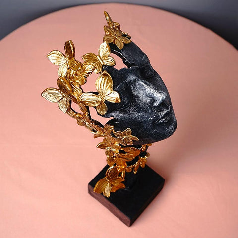 Statua di donna<br> Scultura Volto di donna 31 cm