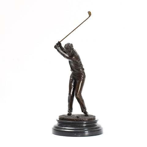 Scultura in bronzo<br> Statuetta del golfista in bronzo 32 cm