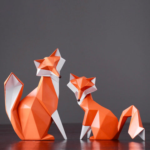 Statua di origami<br> Volpe bianca volpe
