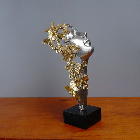 Statua di donna<br> Scultura Volto di donna 31 cm