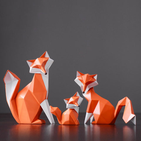 Statua di origami<br> Volpe bianca volpe
