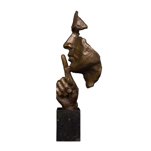 Scultura in bronzo<br> Statua del Silenzio 50 cm