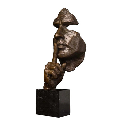 Scultura in bronzo<br> Statua del Silenzio 50 cm