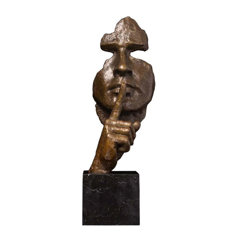 Scultura in bronzo<br> Statua del Silenzio 50 cm