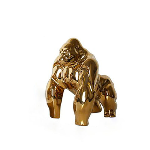 Statua del gorilla<br> Disegno dorato