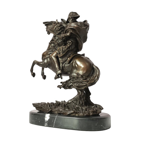 Statua Napoleone a cavallo in bronzo 29 cm