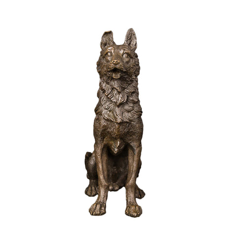Scultura di animali in bronzo<br> Cane 20 cm