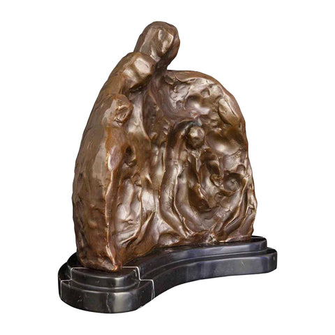 Scultura astratta in bronzo<br> Famiglia 25 cm