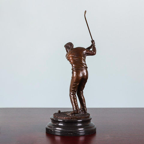 Scultura in bronzo<br> Statuetta del golfista in bronzo 32 cm
