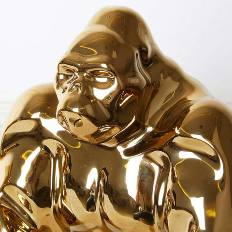 Statua del gorilla<br> Disegno dorato