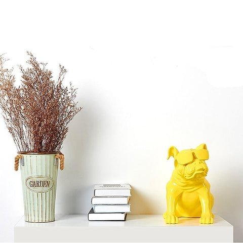 Statua del cane<br> Occhiali Bulldog 34 cm