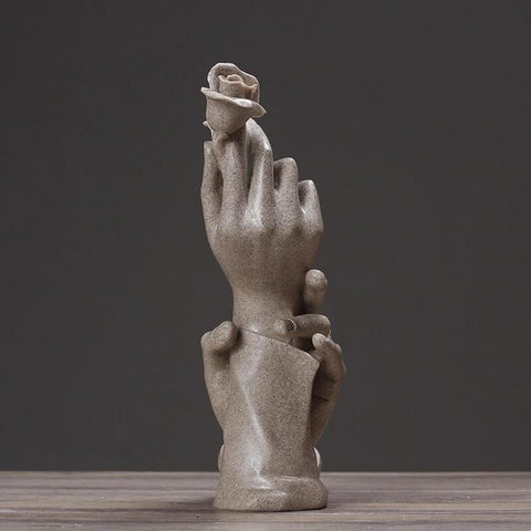 Statua di coppia<br> Mani e rosa