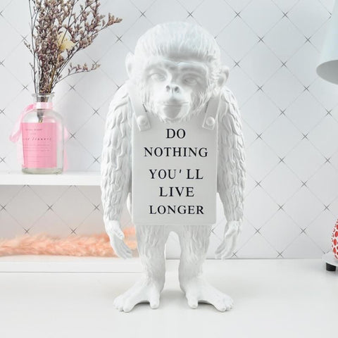 Statua del gorilla<br> Scimmia Brandalista di Banksy 36 cm