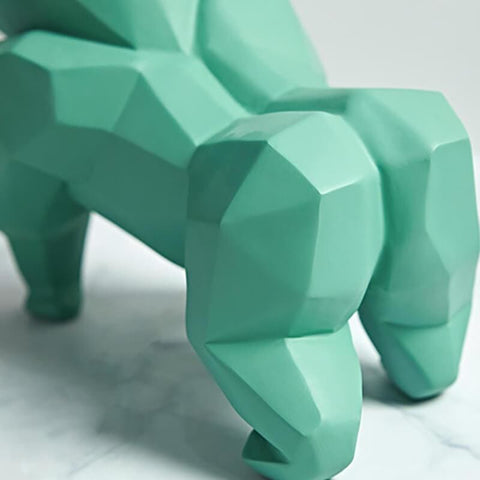 Statua Gorilla Origami in resina 22 cm