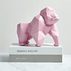 Statua Gorilla Origami in resina 22 cm