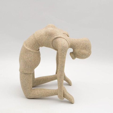 Statua di donna<br> Statua Yogi Zen in pietra 15/24 cm