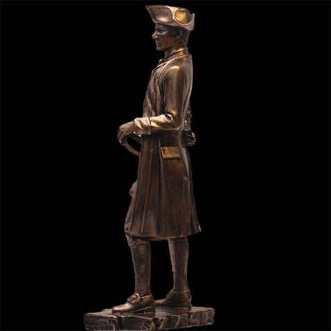 Statua dell'uomo<br> Riproduzione Napoleone effetto bronzo